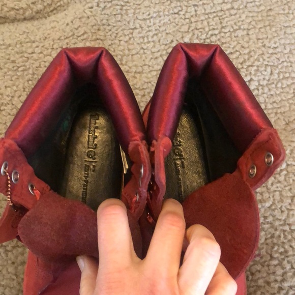 Timberland women’s size 7 A1SC7 A2717 waterproof boot’s Burgundy - Picture 9 of 10